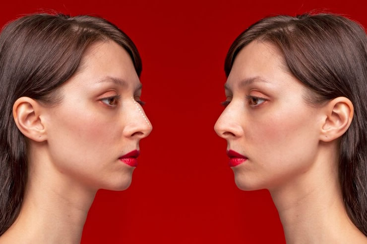 before and after rhinoplasty