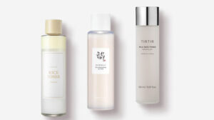 regular toner and a milky toner